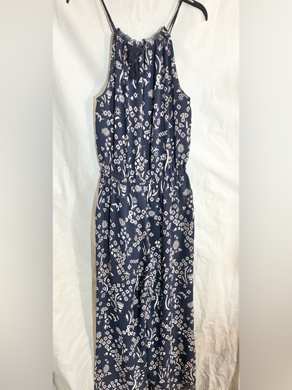 Tory Burch Ethnic Jumpsuit Sz XS Pockets Adjust Straps 1Pc whymsy Fairycore